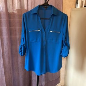 Blue Express Dress Blouse